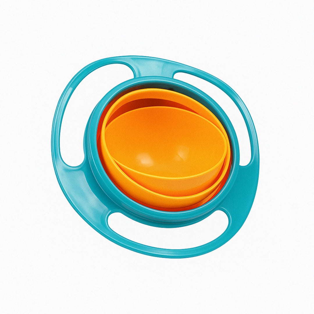 Bol Gyroscopique Anti-Renversement – Snack Sans Stress pour Bébé